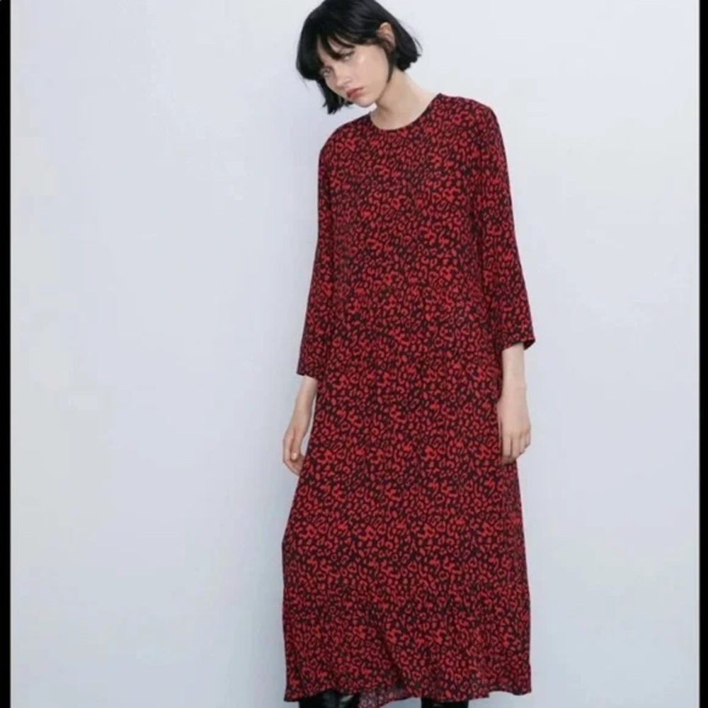 Zara Animal Print Maxi Dress